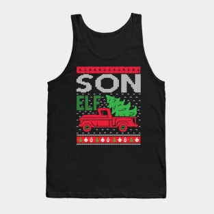 Son Elf ugly christmas sweater Tank Top
